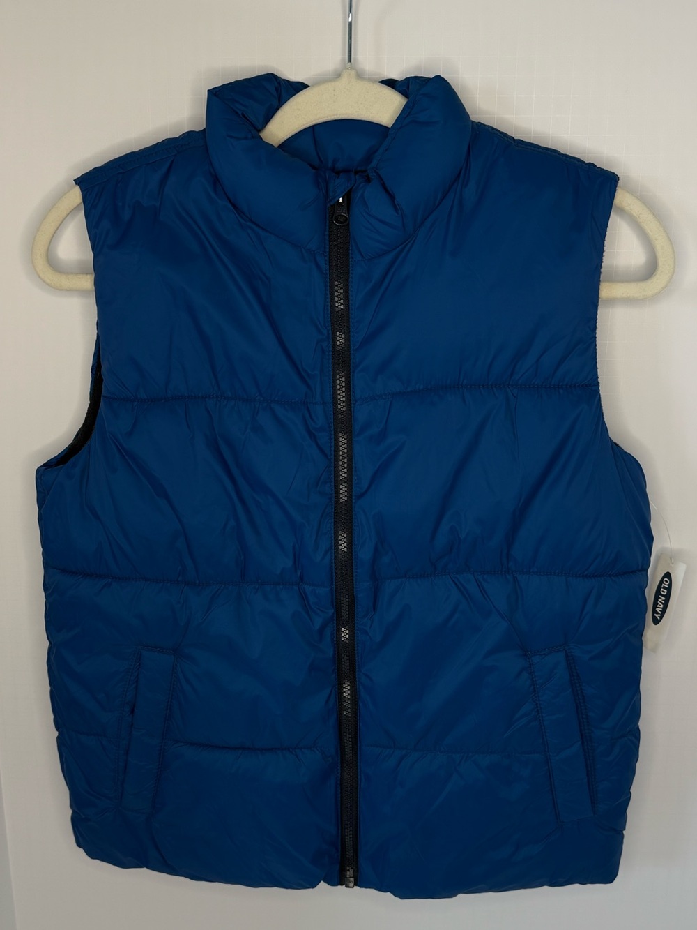 Old Navy Royal Blue Quilted Puffer Vest for Kids Size Youth Large. New With Tags